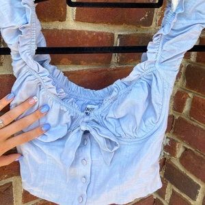 Princess Polly Blue Louise Top, Never worn